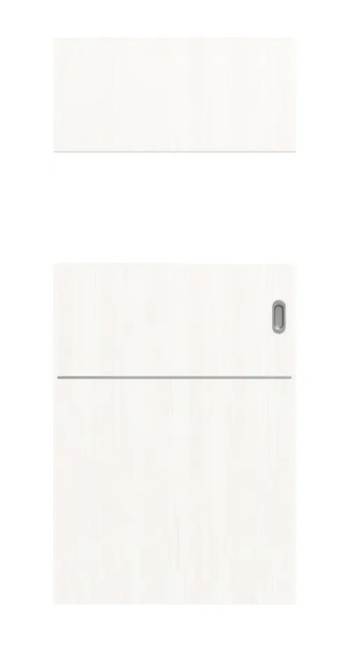 Widok frontowy Smart 2 wzdłuż Steel 79 Basic Durat biel pino drzwi przesuwne - Huga