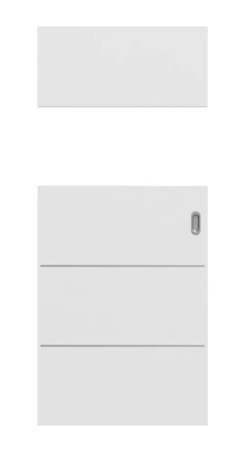 Widok frontowy Smart 2 wzdłuż Steel 80 Basic Durat biel baliowa drzwi przesuwne - Huga