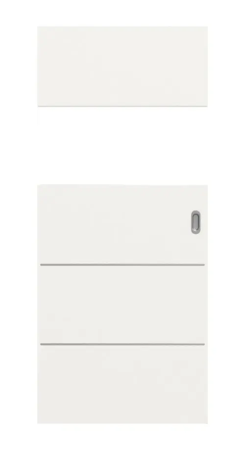 Widok frontowy Smart 2 wzdłuż Steel 80 Basic Durat biały beskidzki RAL 9016 drzwi przesuwne - Huga