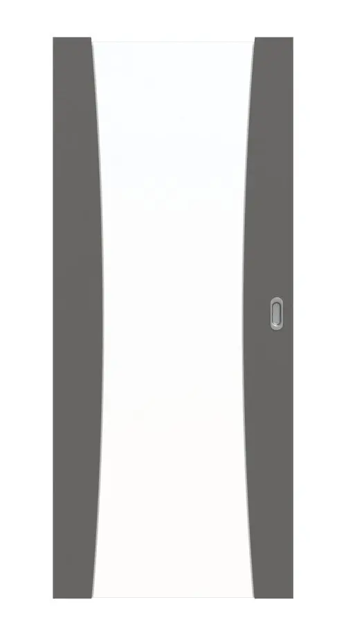 Widok frontowy drzwi przesuwnych Huga Sueno 2 Hygge szary RAL 7037 Durat Concept