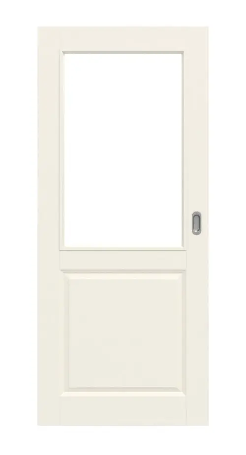 KILSGAARD drzwi przesuwne Typ 20 biały lakier z wycięciem na szybę