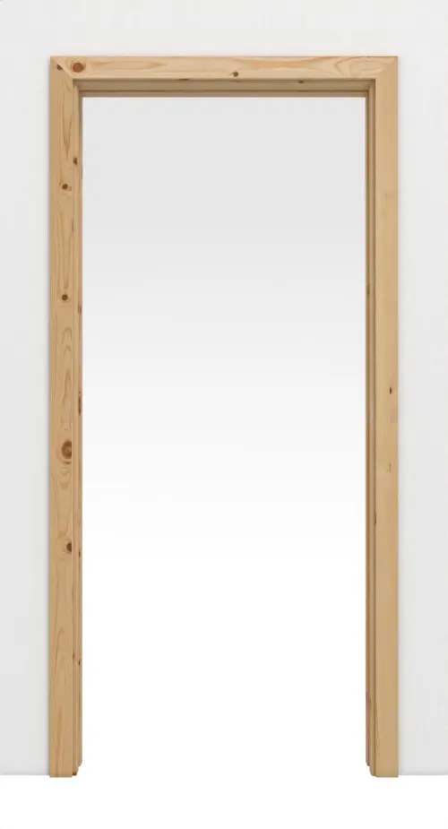 Widok frontowy systemu drzwi przesuwnych chowanego w ścianę sosna drewno lite - Kilsgaard