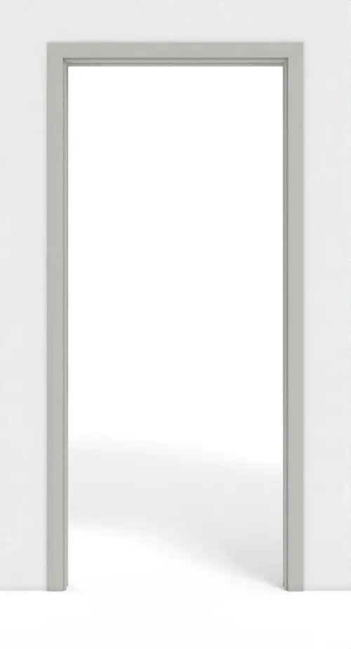 Widok z przodu systemu drzwi przesuwnych PortaLit jasnoszary A402 chowanego w ścianę - Westag