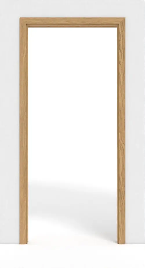 Widok z przodu systemu drzwi przesuwnych PortaLit dąb jasny EIB310 chowanego w ścianie - Westag