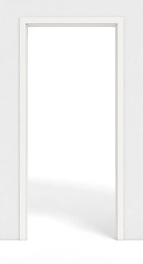 Widok z przodu systemu drzwi przesuwnych WestaLack arctic biały RAL 9016 chowanego w ścianę - Westag