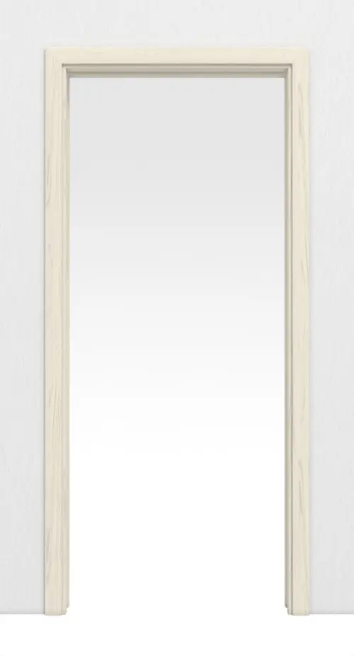 Widok frontowy systemu drzwi przesuwnych chowanego w ścianę modrzew lazura Durat - Huga