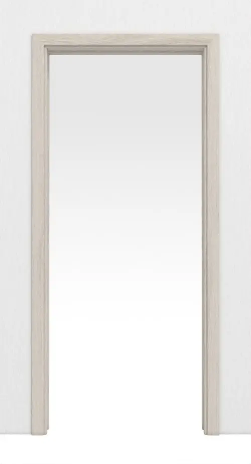 Zdjęcie z przodu systemu drzwi przesuwnych chowanego w ścianę szczotkowany dąb solny BaseLine Duradecor - Hörmann