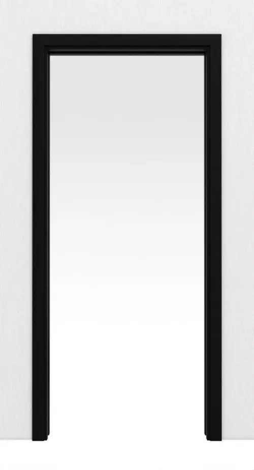 HÖRMANN system drzwi przesuwnych wewnątrzścienny ultramatowy czarny z ościeżnicą