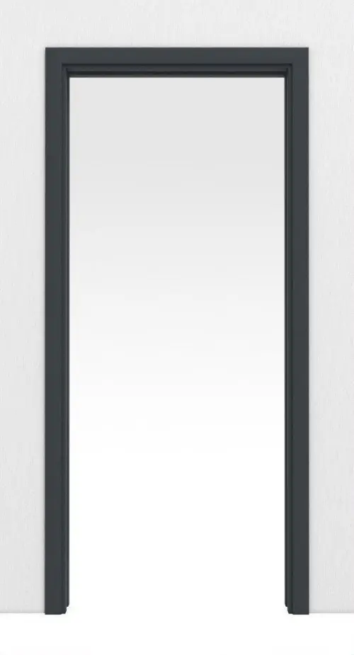 Widok frontowy systemu drzwi przesuwnych chowanych w ścianę, ultramatowy antracyt Concepto - Hörmann