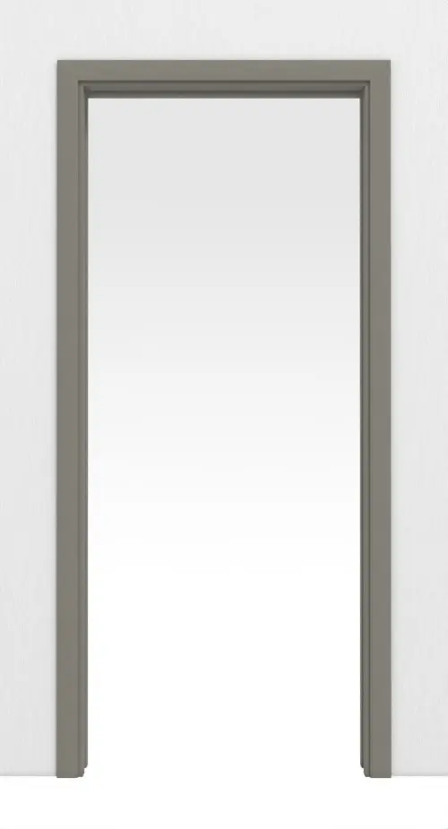 Widok frontowy systemu drzwi przesuwnych chowanych w ścianę ultramatowy Hygge szary Concept Versio - Huga