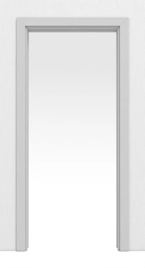 Widok frontowy systemu drzwi przesuwnych JELD-WEN chowanego w ścianę, szary niklowy podobny do RAL 7047