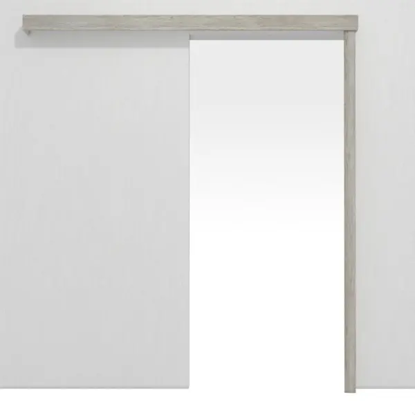 System drzwi przesuwnych dąb Gessato folia dekoracyjna naścienny bez ościeżnicy