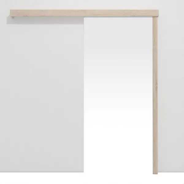 System drzwi przesuwnych Basic, dąb Sonoma, folia dekoracyjna, naścienny bez ościeżnicy