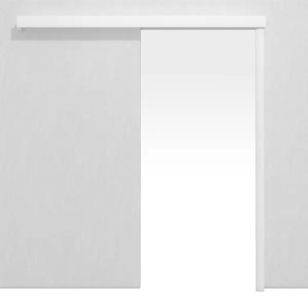 System drzwi przesuwnych CLASSEN biegnących przed ścianą Folia dekoracyjna uni w kolorze białym bez ościeżnicy
