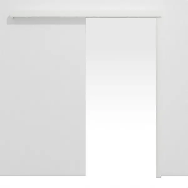 System drzwi przesuwnych biel matowa CPL, przesuwna, montowana na ścianie, bez ościeżnicy