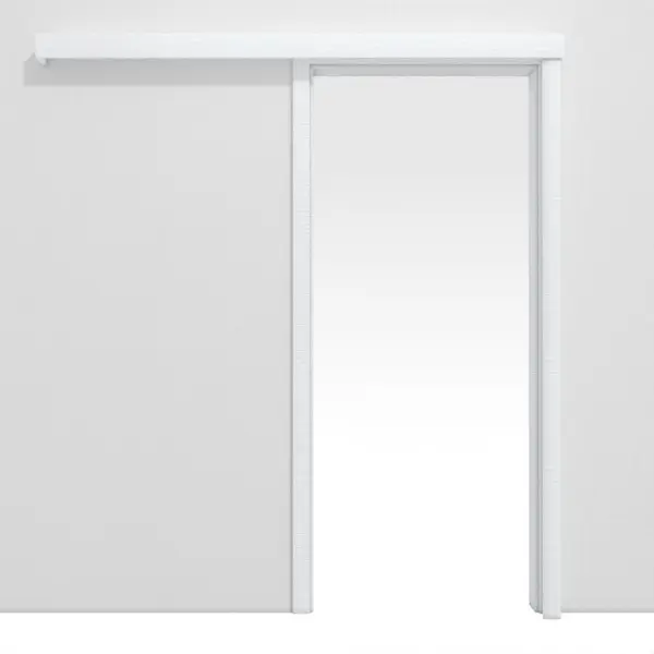 System drzwi przesuwnych CLASSEN biała struktura CPL montowana na ścianie z ościeżnicą