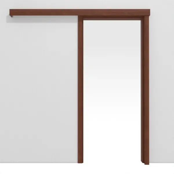 System drzwi przesuwnych CLASSEN orzech włoski CPL, montowany na ścianie z ościeżnicą