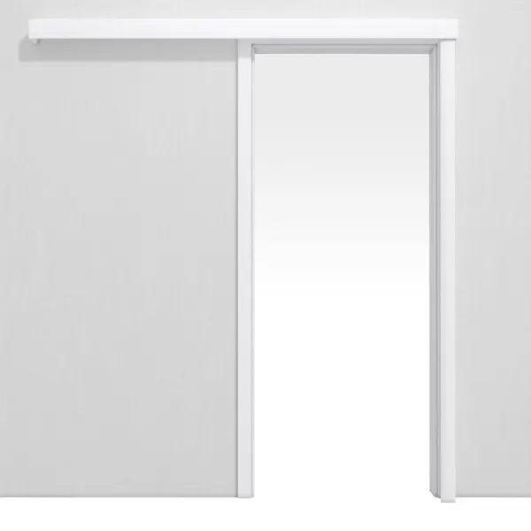 System drzwi przesuwnych biel arktyki folia dekoracyjna naścienny z ościeżnicą