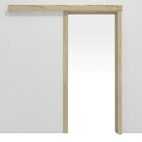 System drzwi przesuwnych dąb Cleveland folia dekoracyjna naścienny z ościeżnicą