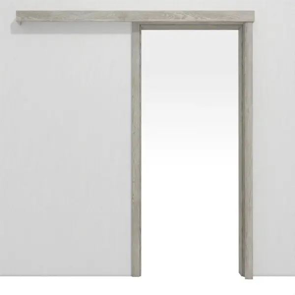 System drzwi przesuwnych dąb Gessato folia dekoracyjna naścienny z ościeżnicą