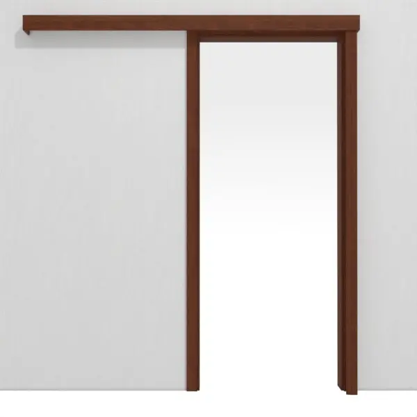 System drzwi przesuwnych orzech włoski folia dekoracyjna naścienny z ościeżnicą