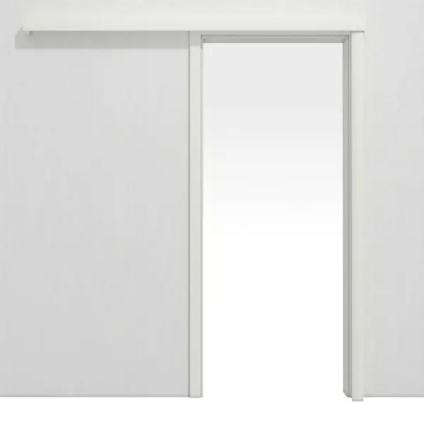 System drzwi przesuwnych RAL 9003 biały lakier naścienny z ościeżnicą