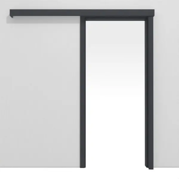 CLASSEN System drzwi przesuwnych w kolorze Graphit CPL naścienne z ościeżnica