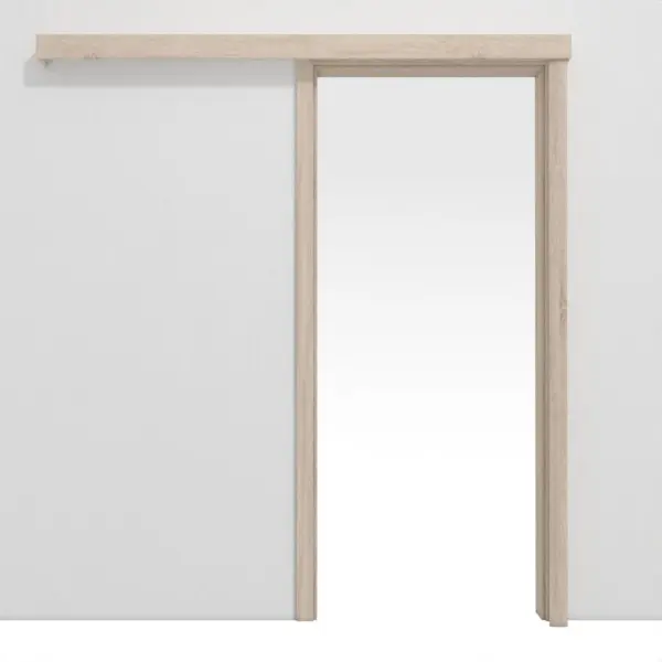 System drzwi przesuwnych Basic, dąb Sonoma, folia dekoracyjna, naścienny z ościeżnicą