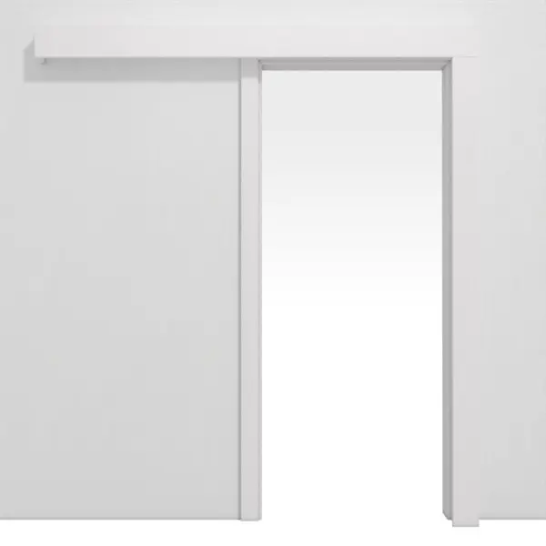 JELD-WEN system drzwi przesuwnych naścienny biało-szary Optima DuriTop CPL z ościeżnicą