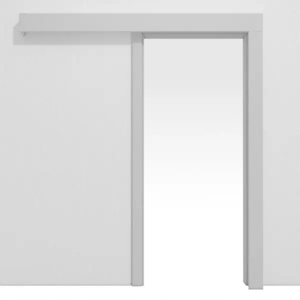 Widok frontowy firmy JELD-WEN system drzwi przesuwnych naścienny szary niklowy podobny do RAL 7047