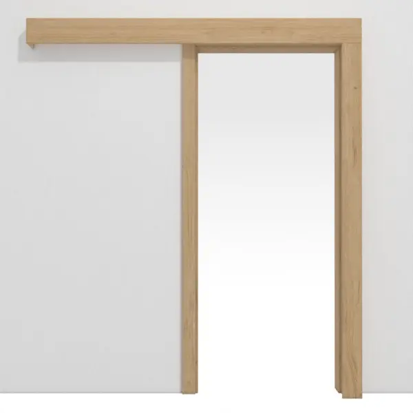 Zdjęcie systemu drzwi przesuwnych klasyczny naścienny, fornirowany drewnem naturalnym dąb europejski sękaty - Jeld-Wen