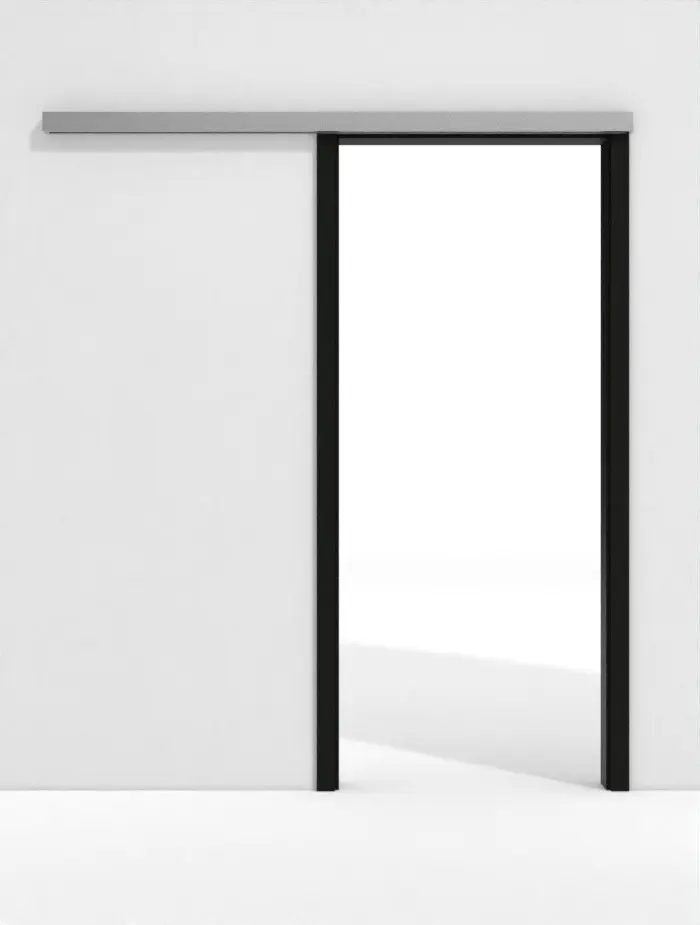 GARANT system drzwi przesuwnych Line montowany przed ścianą 0901-60 Black Resopal
