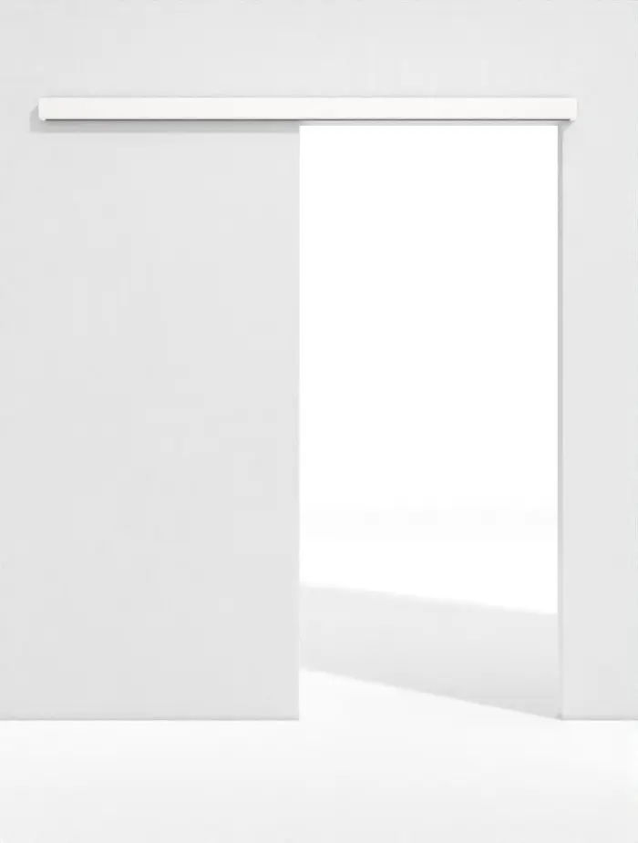 Zdjęcie frontowe systemu drzwi przesuwnych PortaLit arctic biały A222 naściennego bez ościeżnica - Westag