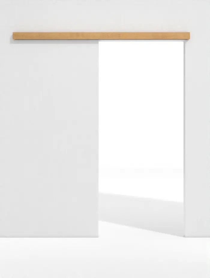 Widok z przodu systemu drzwi przesuwnych PortaLit klon Rustikal AH74 naścienny bez ościeżnicy - Westag