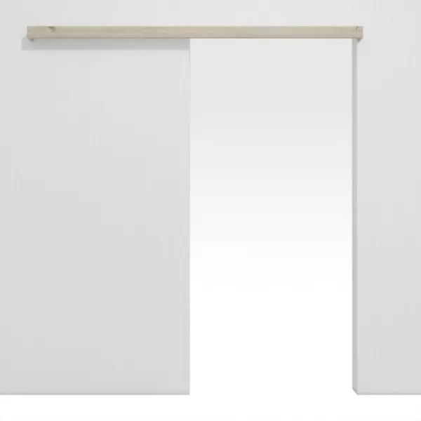 HÖRMANN system drzwi przesuwnych naścienny szczotkowany modrzew jasny Duradecor bez ościeżnicy