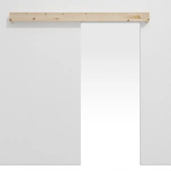 Widok frontowy systemu drzwi przesuwnych naściennych sosna - Radex