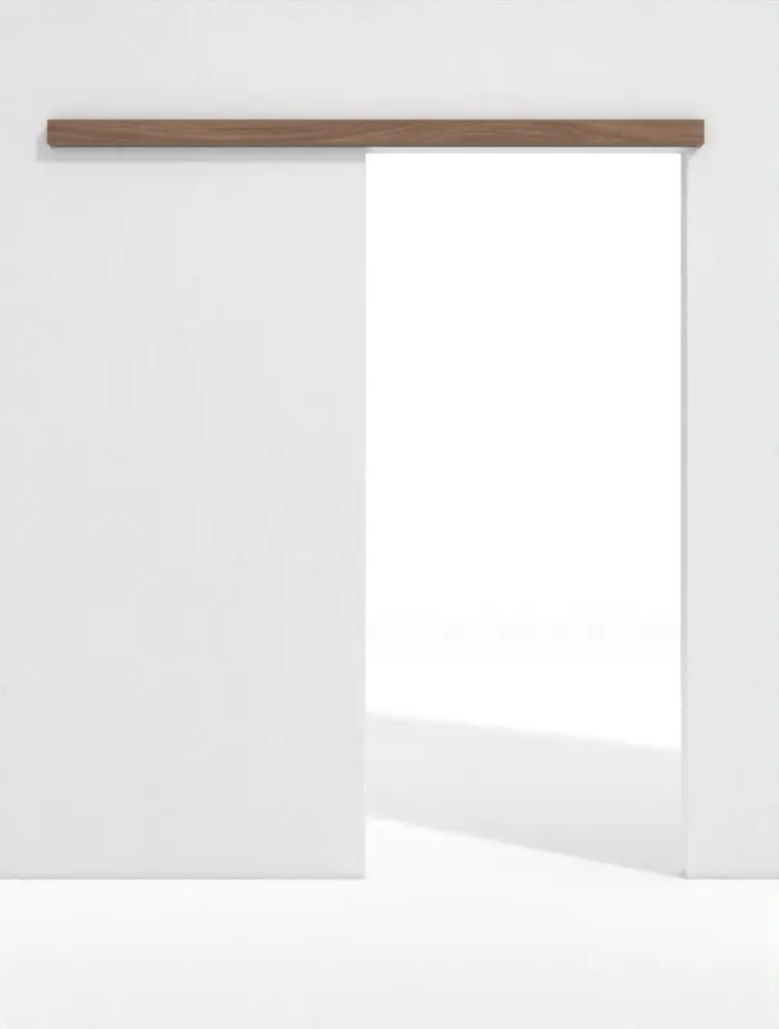 Widok z przodu system drzwi przesuwnych PortaLit orzech włoski Noce NU736 naścienny bez ościeżnica - Westag