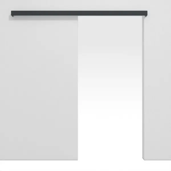 Widok frontowy systemu drzwi przesuwnych naściennych bez ościeżnicy, antracyt ultramatowy Concepto - Hörmann.