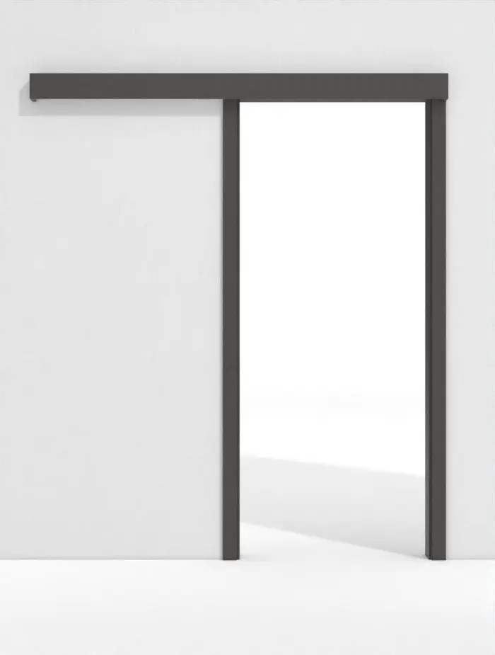 Widok frontowy naściennego systemu drzwi przesuwnych GARANT 10622-60 Heban CePaL