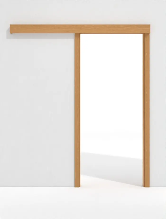 Widok frontowy marki GARANT, system drzwi przesuwnych naścienny, dąb Premium CePaL.