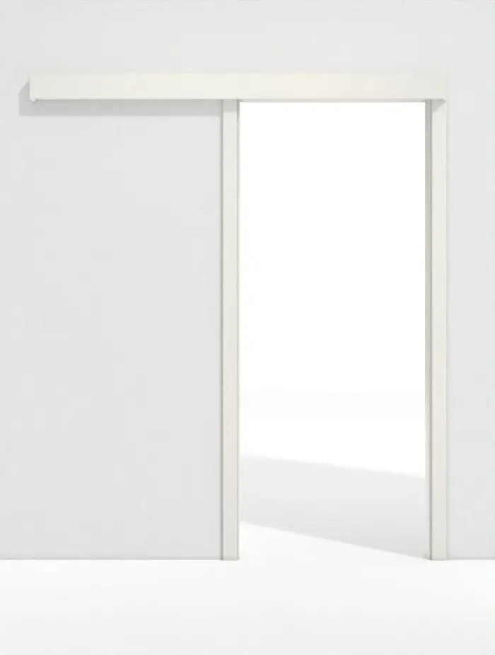 GARANT System drzwi przesuwnych montowany przed ścianą, biel ze strukturą Premium CePaL