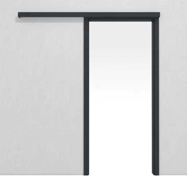 LEBO system drzwi przesuwnych naścienny ultramatowy antracyt podobny do RAL 7016 Versio z ościeżnicą