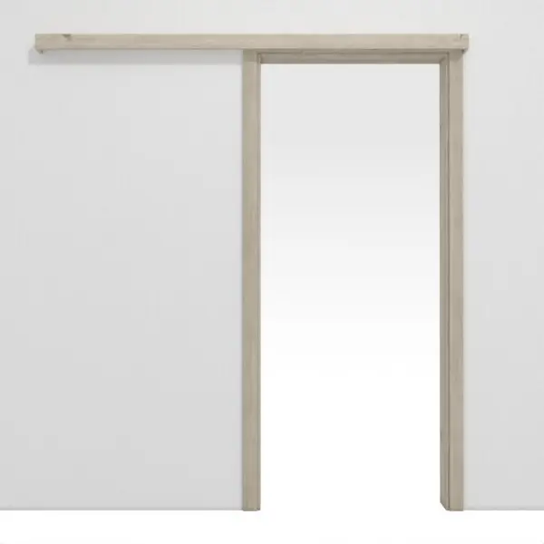 HÖRMANN system drzwi przesuwnych naścienny szczotkowane modrzew jasny Duradecor z ościeżnicą