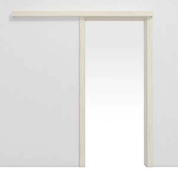 Widok frontowy systemu drzwi przesuwnych naściennych modrzew lazura Durat - Huga