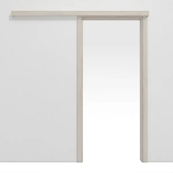 Widok frontowy systemu drzwi przesuwnych naściennych dąb lazurowany Durat - Huga