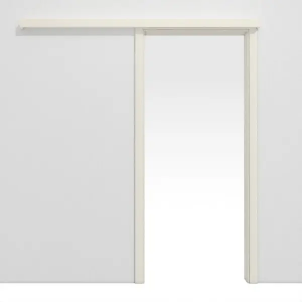 Widok frontowy naściennego systemu drzwi przesuwnych biały RAL 9010 biały lakier - Huga