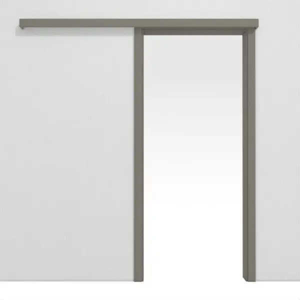 HÖRMANN system drzwi przesuwnych naścienny ultramatowy szary stalowy z ościeżnicą
