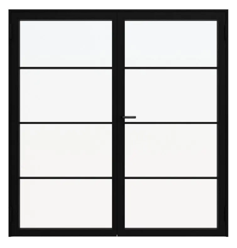 Widok frontowy dwuskrzydłowych stalowych drzwi loftowych 0-3 - Hörmann