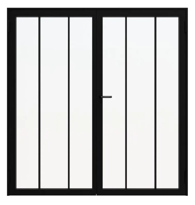 Widok frontowy dwuskrzydłowych stalowych drzwi loftowych 2-0 - Hörmann