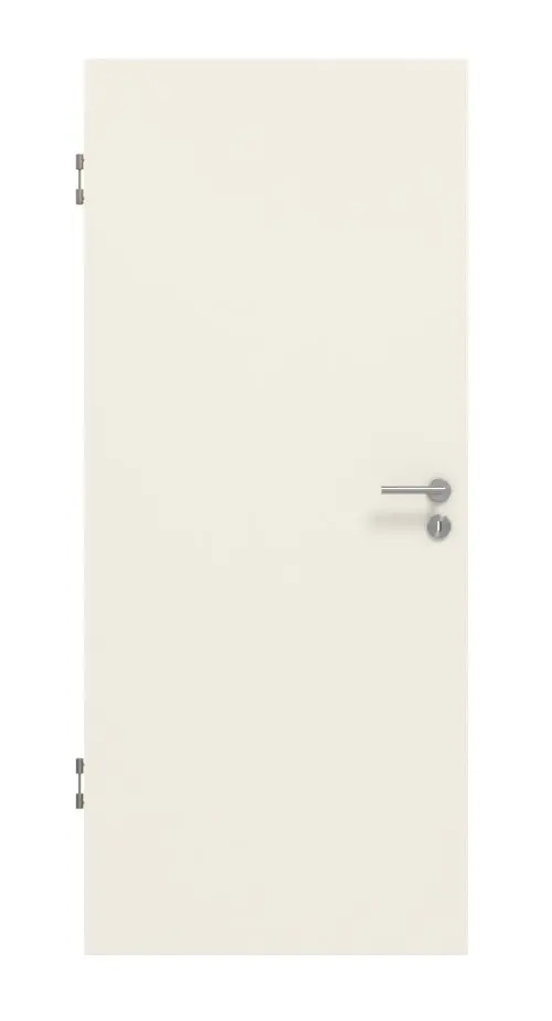 Widok frontowy drzwi termoizolacyjnych biały lakier 9010 - Jeld-Wen